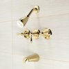 Kingston Brass KB232ACL Three-Handle Tub and Shower Faucet, Polished Brass KB232ACL
